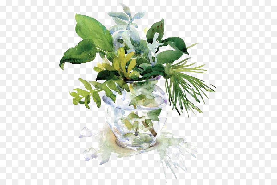 900x600 Watercolour Flowers Tulips In A Vase Watercolor Painting Drawing