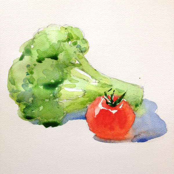 600x600 Watercolor Painting Fruits