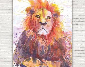 340x270 Lion Painting Etsy