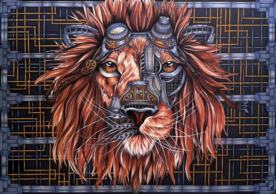 880x620 My Drawings And Paintings Of Lions Bored Panda