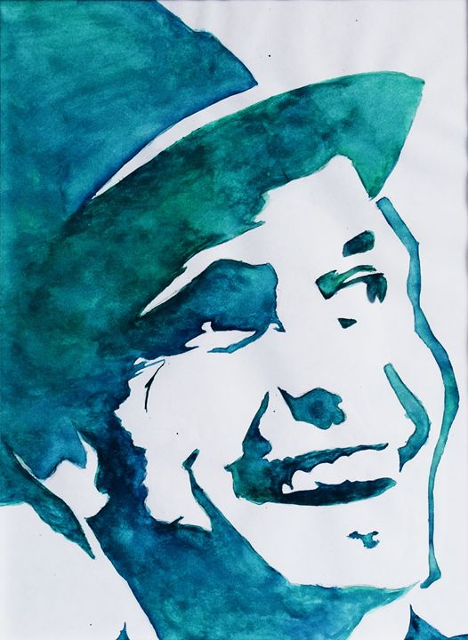 526x720 Frank Sinatra Watercolor Painting