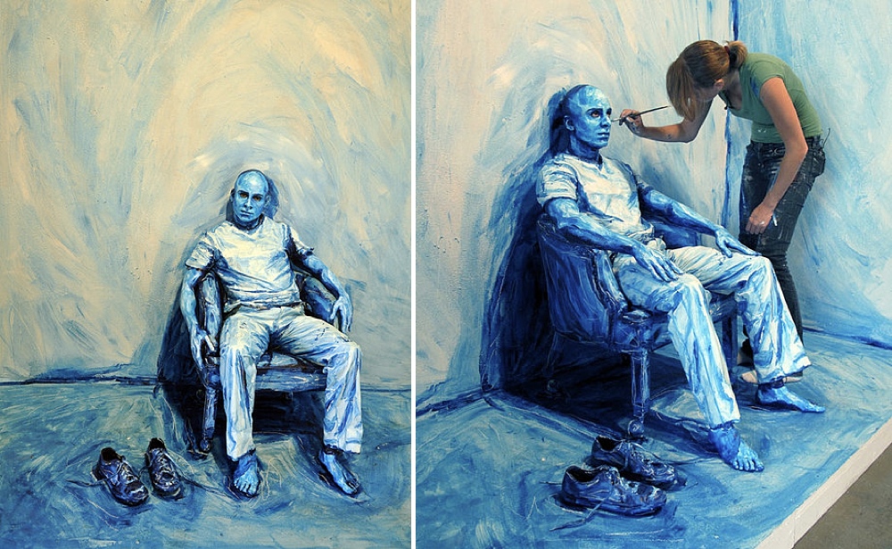 1000x615 Artist Paints A Pretty Picture. No, Literally Paints People... And