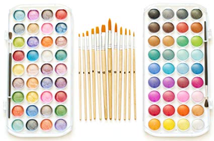 425x279 Econoarts Watercolor Paint Set, 72 Opaque Colors