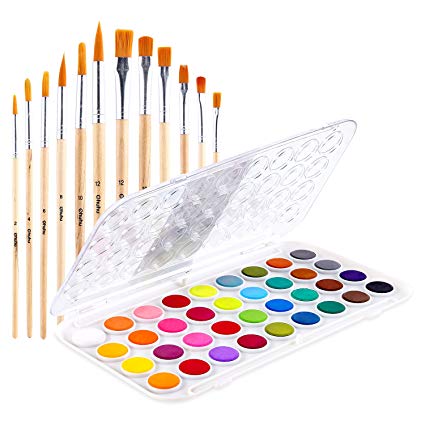 425x425 Fundamentals Watercolor Artist Set, 36 Color Ohuhu