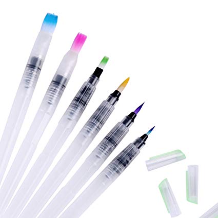 425x425 Ohuhu Water Coloring Brush Pens, Set Of 6 Brush Tips