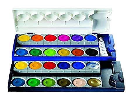 466x340 Pelikan Opaque Watercolor Paint Set, 24 Colors Plus
