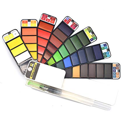 425x425 Watercolor Paint Set, Artist Foldable Watercolor Paint