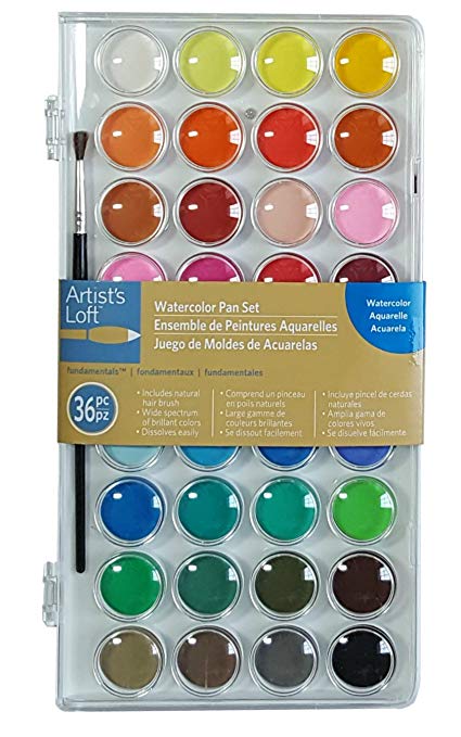 425x679 Artists Loft Fundamentals Watercolor Pan Set, 36 Colors