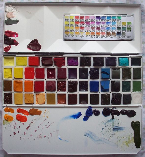 591x640 Watercolor Palette Set Up 339 Best Art Gear Images