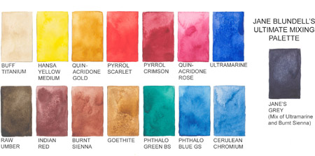 450x224 Jane Blundell The Ultimate Watercolor Mixing Selection