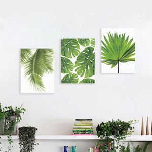 300x300 Watercolor Palm Leaf Painting Tropical Green Plant Home Decor