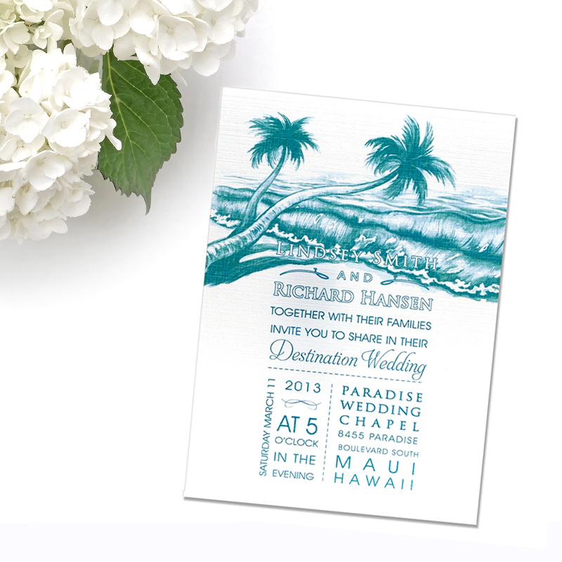 800x800 Beach Wedding Invitations