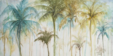 480x240 Watercolor Palms Fine Art Print By Patricia Pinto
