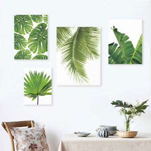 300x300 Modern Watercolor Palm Leaves Floral Prints Poster Canvas Art Wall