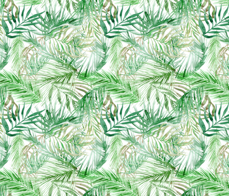 470x403 Tropical Watercolor Palm Leaves Wallpaper