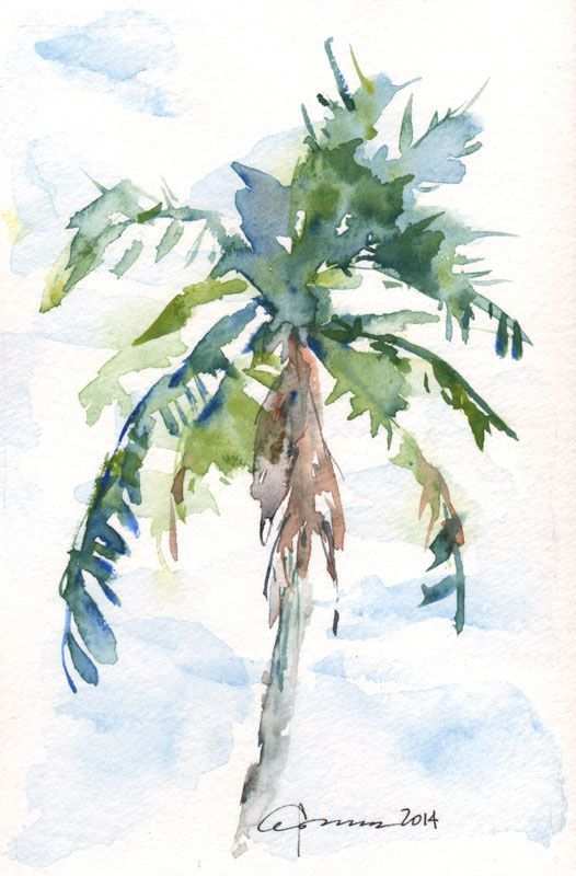 526x800 Palm Tree Painting Beautiful 455 Best Watercolor Trees Images On