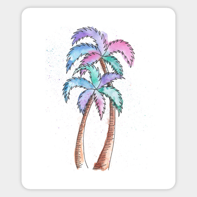 630x630 Summer Watercolor Palm Trees