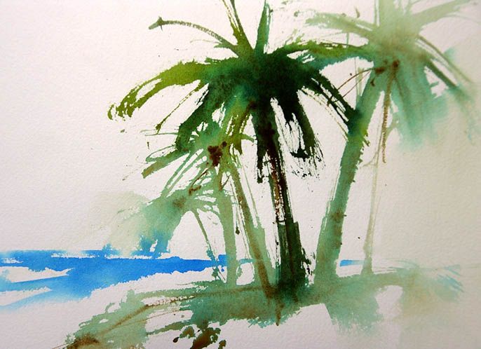 686x498 Easy Trees How To Paint Palm Trees Watercolors