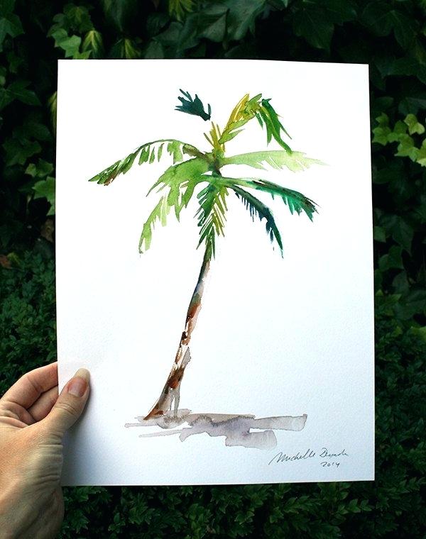 600x760 Palm Tree Watercolor Doha Mokdad
