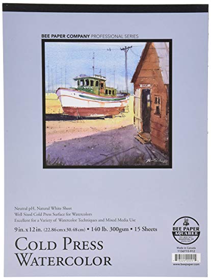 414x550 Bee Paper Cold Press 140 Pound Watercolor Paper Pad, 9