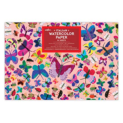425x425 Eeboo Butterflies Watercolor Paper Pad Toys Amp Games