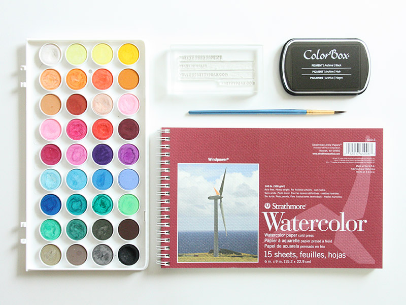 800x600 Diy Stamped Watercolor Business Cards Akula Kreative