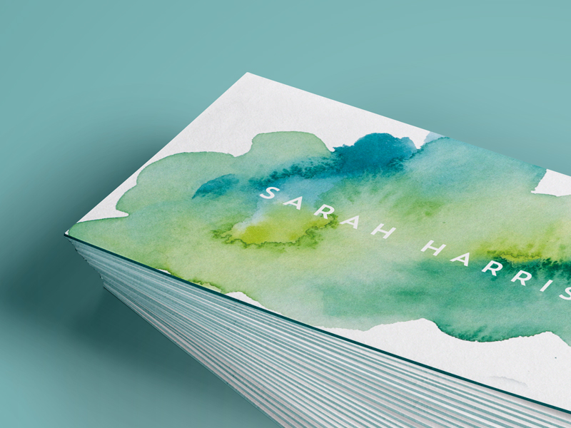 800x600 Watercolor Paper Business Cards Arts