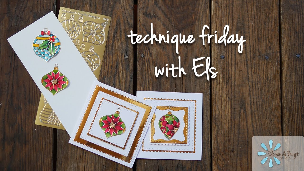 1280x720 Holiday Ornaments 3 With Peel Offs Amp Watercolor Paper Technique