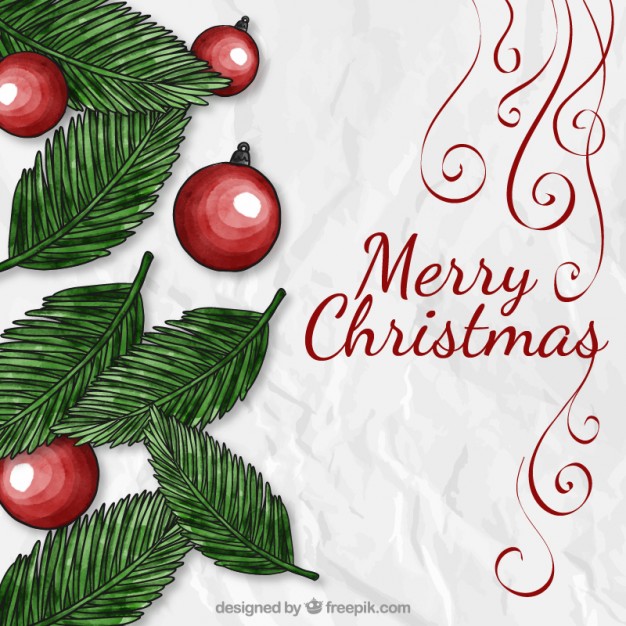 626x626 Watercolor Christmas Balls On A Paper Background Vector Free