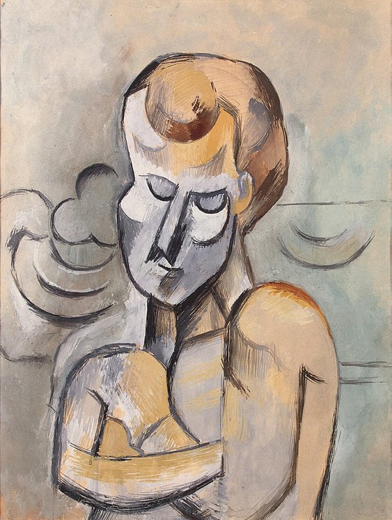 563x745 Filepablo Picasso, 1909, Man With Arms Crossed, Watercolor