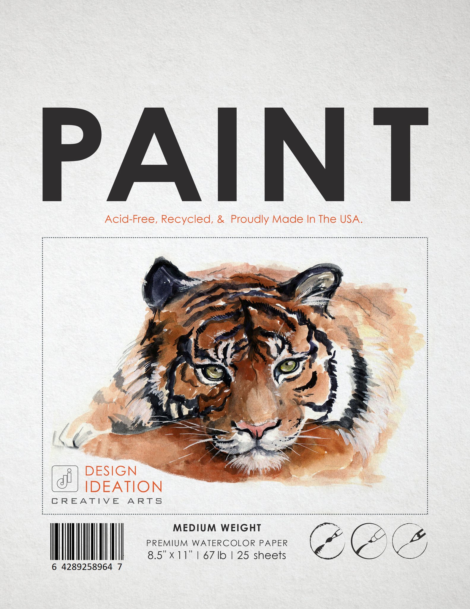 1583x2048 Pack Premium Watercolor Paper For Pencil, Ink, Marker, Charcoal