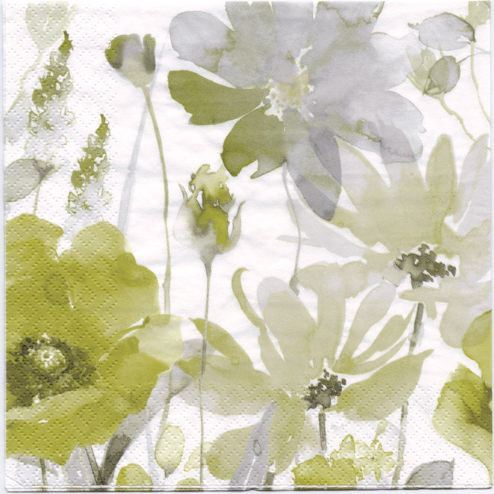 986x986 Decoupage Napkins Of Watercolor Flowers