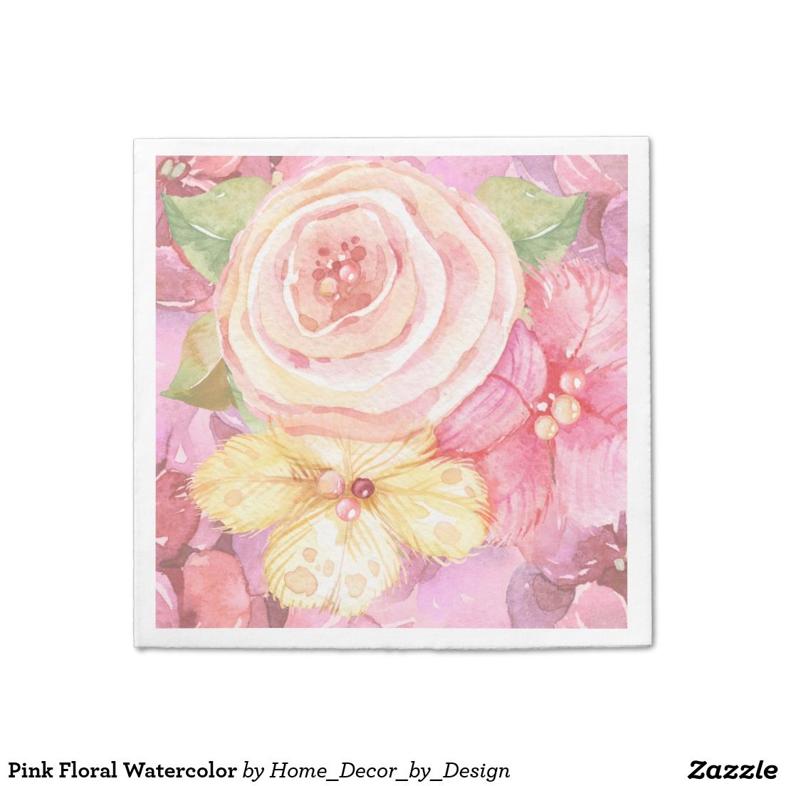 1104x1104 Pink Floral Watercolor Paper Napkin Watercolor Paper And Napkins