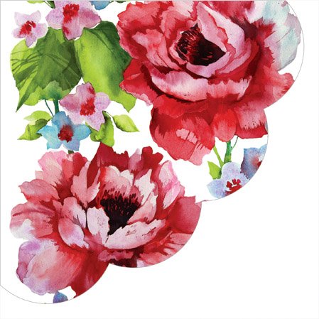 449x449 Round Paper Napkins Watercolor Roses Wantitall