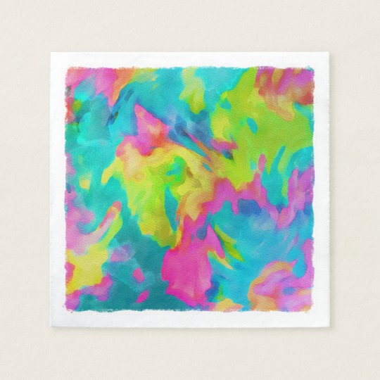 540x540 Abstract Watercolor Paper Napkin