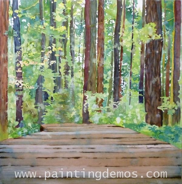 600x608 Painting A Forest With Watercolor And Mixed Media Step By Step