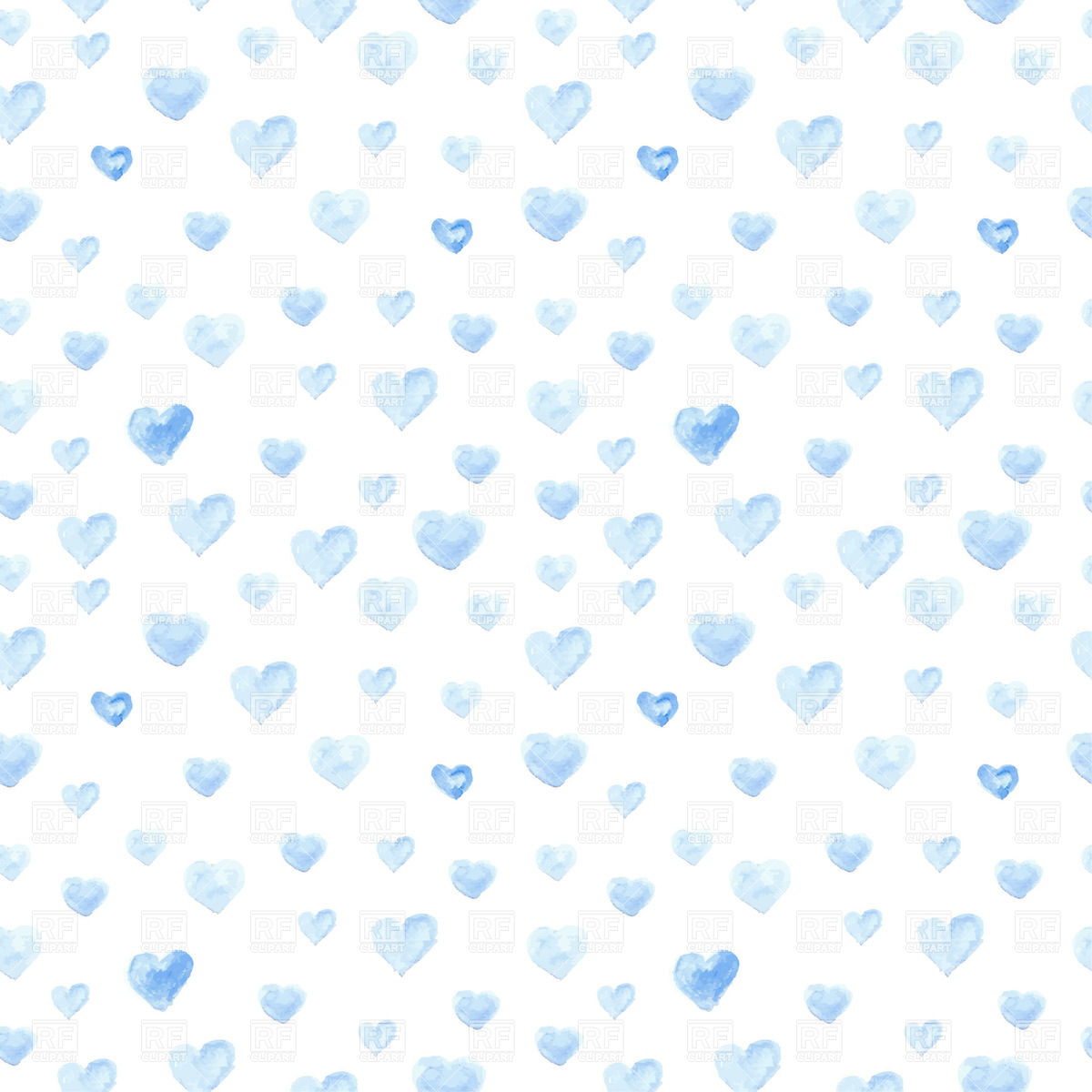 1200x1200 Seamless Watercolor Pattern Of Hearts Vector Image Vector