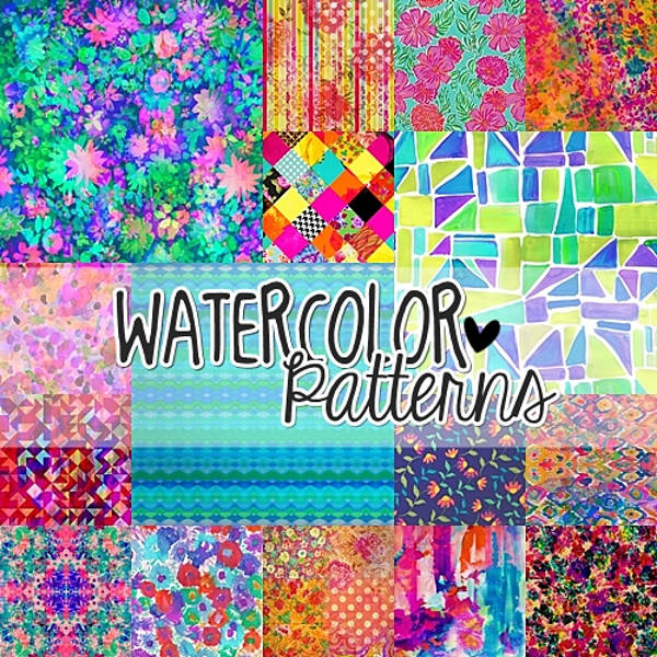 600x600 Beautiful Watercolor Patterns