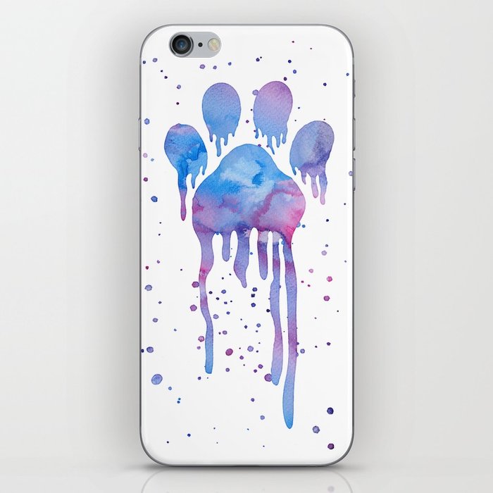 700x700 Watercolor Paw Print Iphone Skin By Nicsdesign Society6