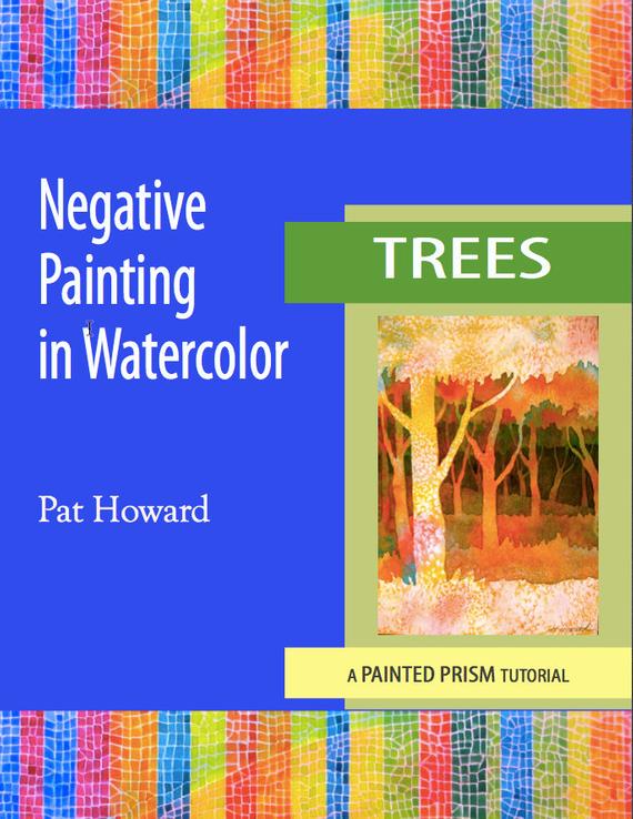 570x738 Watercolor Painting Tutorial Pdf Negative Painting Of Trees Etsy