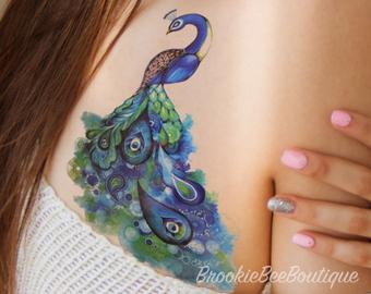 340x270 Peacock Tattoo Etsy