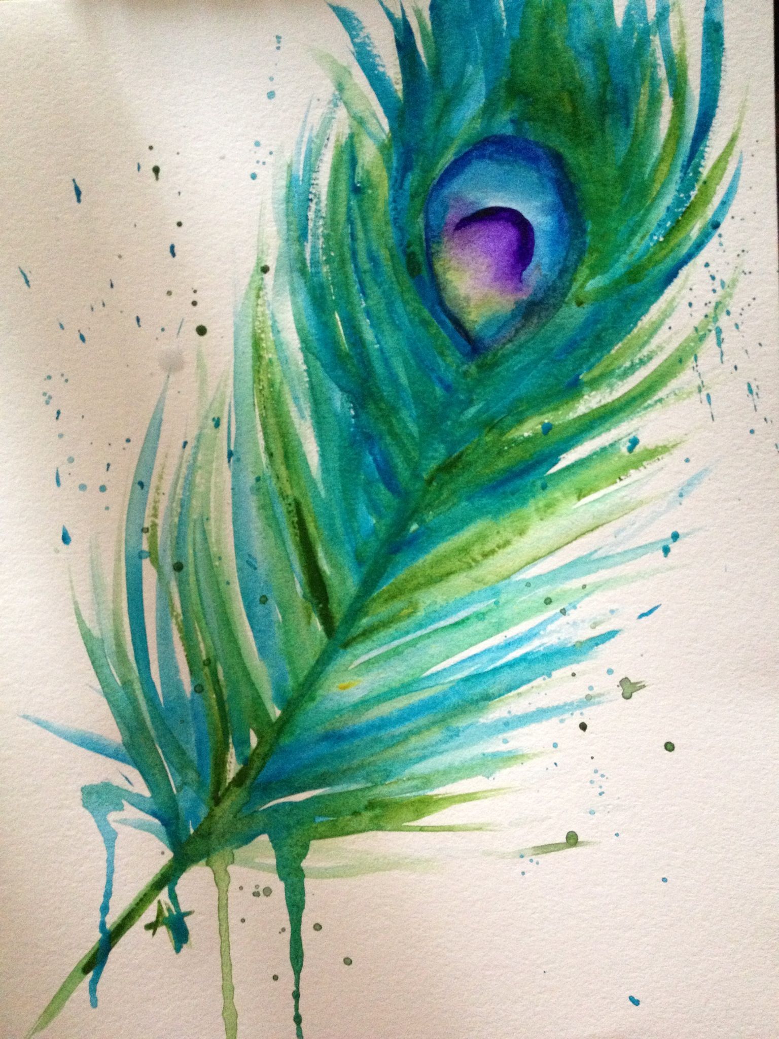 1536x2048 Watercolor Peacock Feather Art Art Watercolor
