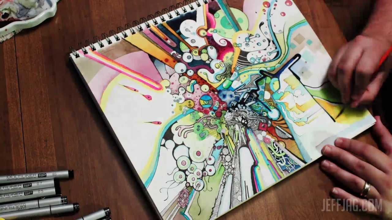 1280x720 Tubes Of Wonder Watercolor + Pen Amp Ink Time Lapse Illustration