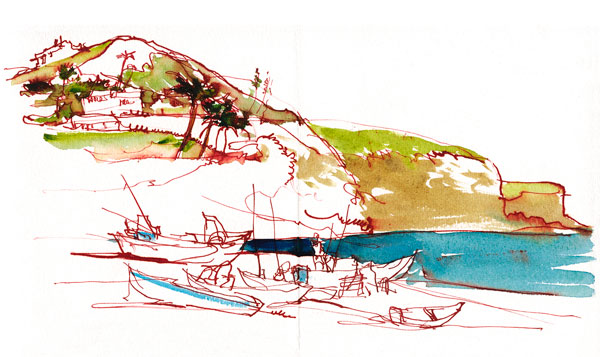 600x357 Urban Sketching A Panorama In Pen Amp Ink And Watercolor