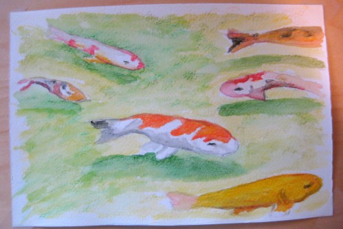 499x333 Intizarhussain Watercolor Pencil Drawing