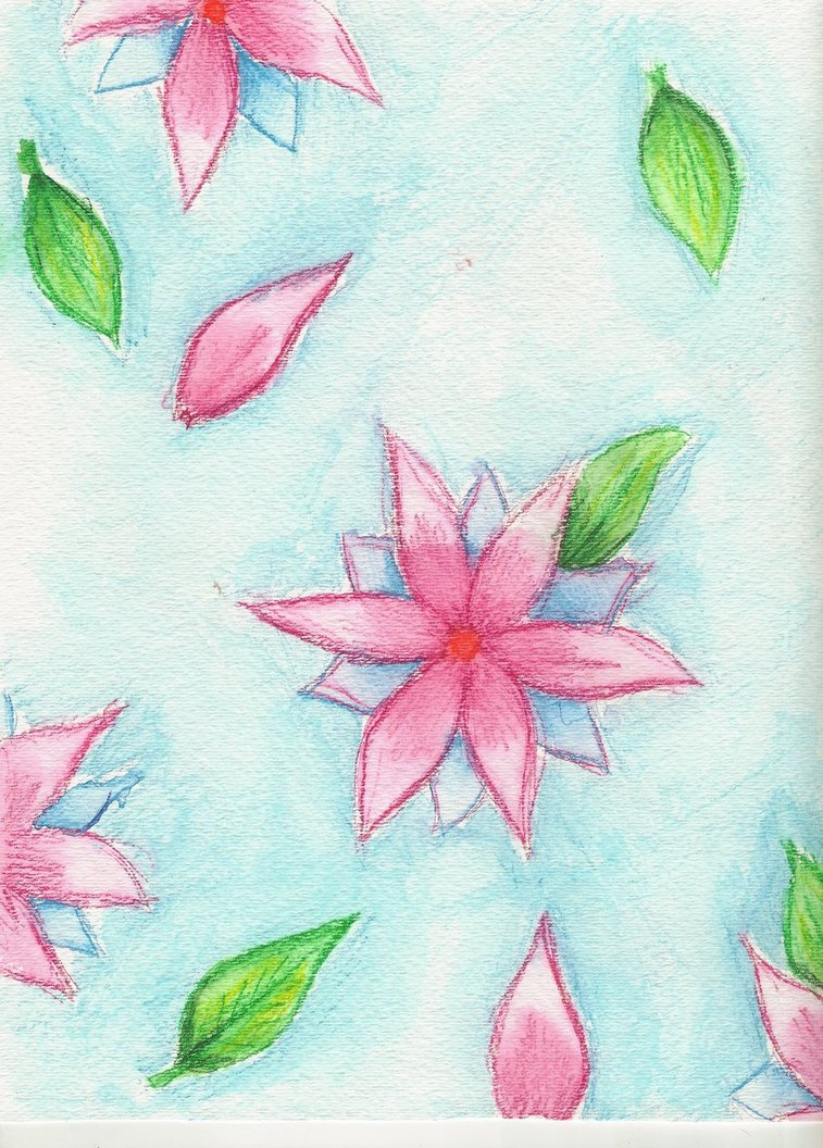 757x1056 Flower Watercolor Pencil Drawings Drawing Flowers With Watercolor