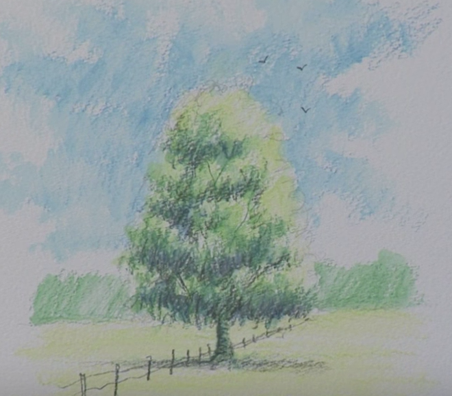 660x579 Mar 25. Watercolour Pencil Landscapes