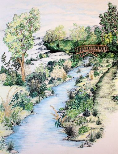 382x500 Ink Amp Watercolor Pencil Landscape Drawing Sketching Techniques