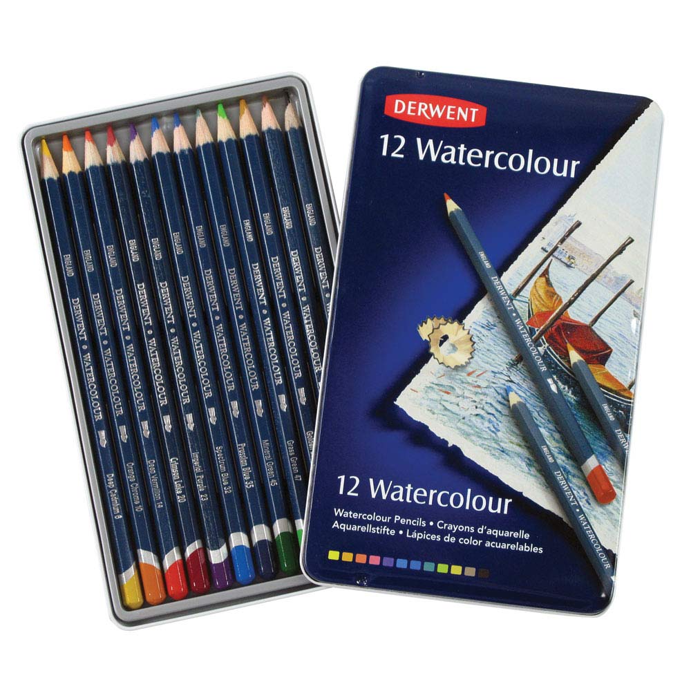 1000x1000 Derwent Watercolour Pencil Tins