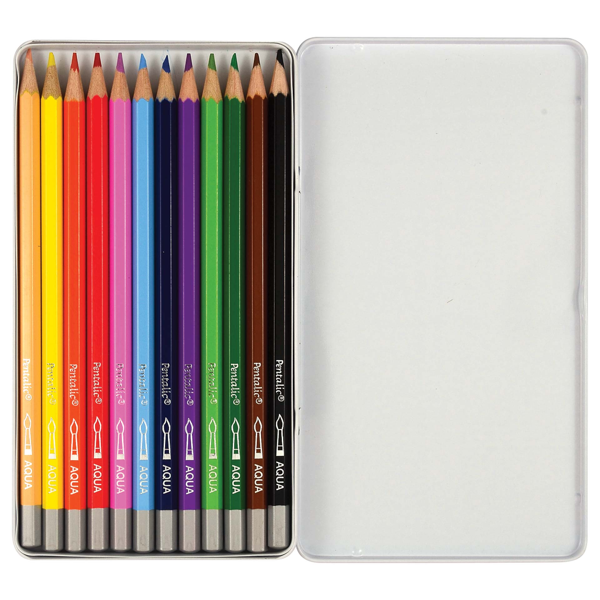 1920x1920 Watercolor Pencil Tin 12 Color Set Pentalic